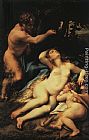 Correggio Venus and Cupid with a Satyr painting